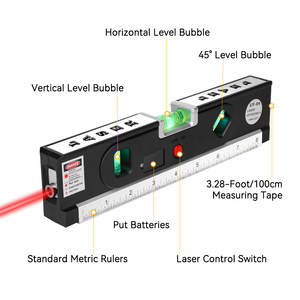Mesure de haute précision Ligne infrarouge Niveau laser Multi-fonction Ligne rouge Règle Ruban à mesurer Niveau laser à esprit auto-nivelant - Product Image 5