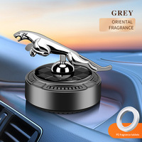 Diffuseur de parfum solaire pour voiture, statue de léopard rotative, ornement de tableau de bord, diffuseur de parfum solaire pour voiture