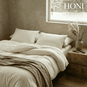 Parure de <span class=keywords><strong>lit</strong></span> <span class=keywords><strong>en</strong></span> coton naturel 150 g/m² 100 % coton, effet froissé lavé, texture décontractée, draps légers et respirants <span class=keywords><strong>pour</strong></span> l'été - Product Image 6