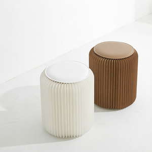 INNOPAPER Folding Paper <b>Stool</b> Eco-friendly Kraft Paper Space Saving Modern -Foldable European Design for Living Room Home <b>Office</b> - Product Image 1