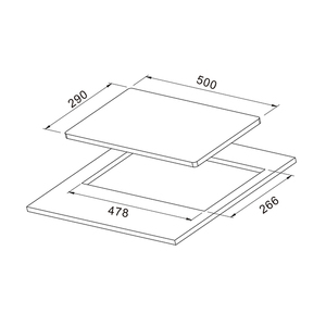Table de cuisson à <span class=keywords><strong>gaz</strong></span> <span class=keywords><strong>encastrable</strong></span> <span class=keywords><strong>Domino</strong></span> à brûleur unique de 30 cm avec support de casserole en fonte - Product Image 4