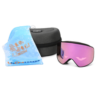 Lunettes de ski en mousse avec logo personnalisé UV400, anti-poussière, anti-buée, protection UV 100%, pour le snowboard et le ski