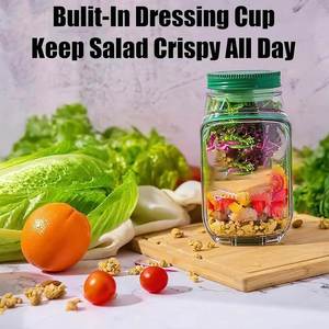 Modern Portable <b>Kitchen</b> Salad <b>Storage</b> <b>Jar</b> Freshness Preservation Sustainable Design Multifunction PP Plastic Food Container - Product Image 4