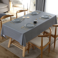 Nappe en PVC non tissé imperméable et résistante à l'huile |   Nappe de table lavable style nordique, facile à nettoyer |   Anti-dérapant, résistant à la chaleur, pour la salle à manger