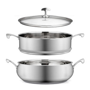 Juegos de utensilios de cocina de vapor con características ecológicas de <span class=keywords><strong>Fuxiang</strong></span>, acero inoxidable de alta calidad, 304, olla grande para sopa, olla caliente de 28cm - Product Image 2