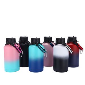64oz <b>Large</b> Capacity Stainless Steel Insulated Water Bottle With Handle Wholesale Keep Warm Cold - Product Image 1