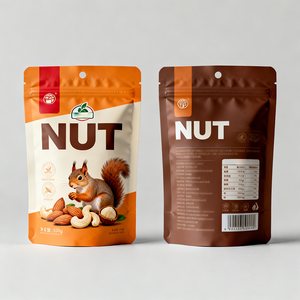 Sachets refermables personnalisés avec logo imprimé pour fruits secs, sachets en Mylar mat avec fermeture éclair pour mélange de noix, amandes, noix de cajou, en-cas - Product Image 6