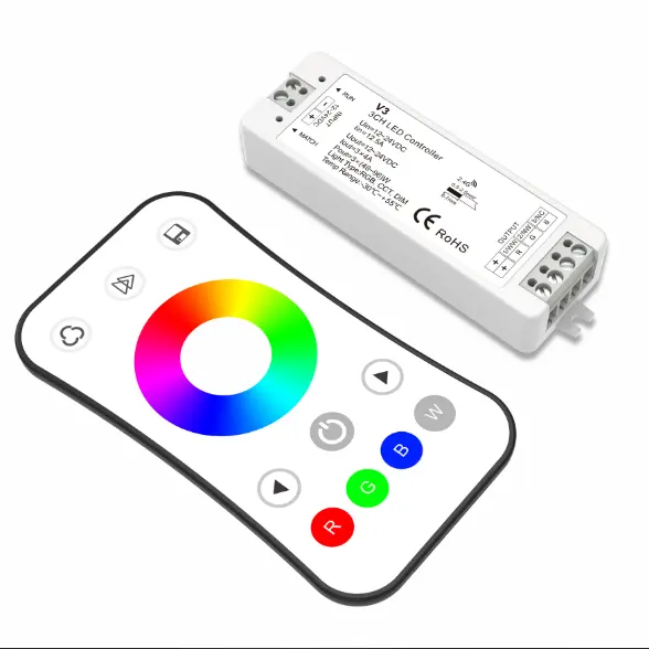 Led light remote controller rgbw rgb cct diming 4 channel wifi music smart rgb led controller