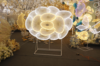 Vv399 Usine En Gros Toile De Fond Lumières Led Lumière Aile Décoration Led Fleurs Géantes Fête Événement Scène Décor Toile De Fond Stand