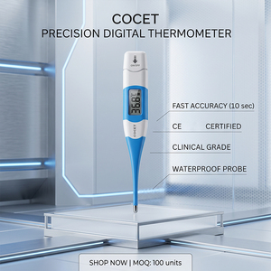 <span class=keywords><strong>COET</strong></span> CE Certificado Personalizar Logo Impermeable IP47 Termómetro Electrónico Médico Clínico Oral Axila Termómetro Digital - Product Image 2