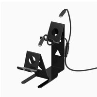 Support de rangement de bureau en métal pour manettes Steam/PS5/Switch, avec support pour deux manettes et ensemble de câbles de charge