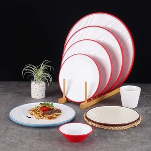 <b>Melamine</b> pasta <b>plate</b>, restaurant <b>plate</b>, barbecue dish <b>plate</b>, stir-fry and cold dish <b>plate</b>, hot pot round platter, Western steak - Product Image 1