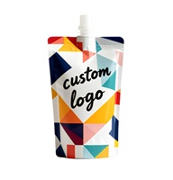 Pochette souple personnalisée avec bec verseur, imprimée avec logo, qualité alimentaire, anti-fuite, refermable, pour emballage de jus, boissons et liquides