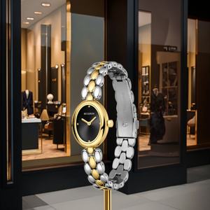 Montre bracelet ovale personnalisée avec logo Besseron Supplier, 22,5*35 mm, acier inoxydable, pour femme de bureau. - Product Image 3