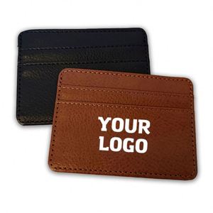 Portefeuille porte-cartes de crédit et de visite en cuir PU avec logo personnalisé, protection RFID premium - Product Image 1