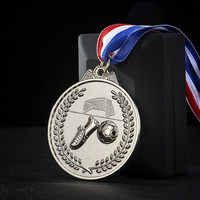 Médailles de compétition de Sports personnalisées avec ruban médaille de trophée Souvenir cadeaux médailles de Football en métal