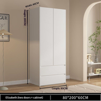 Armoire de chambre modulaire combinable, panneau en bois détachable, aménagement personnalisé OEM, armoire à vêtements intérieure
