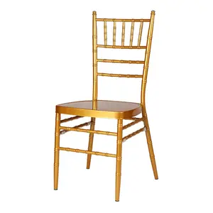Wholesale metal stackable event tiffany chiavari wedding chair gold