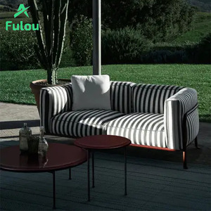 Sofá de <span class=keywords><strong>Exterior</strong></span> Moderno y Duradero de Aluminio, Resistente al Agua, con Cojín Cómodo, Sillón de Jardín <span class=keywords><strong>para</strong></span> Patio, Villa, Hotel - Product Image 1