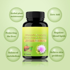 Comprimés naturels à base de plantes de silymarine et de pueraria pour la santé du foie des adultes, 60 comprimés/flacon, 2 comprimés par jour - Product Image 3