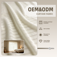 Tissu de rideau transparent 3D ColosTex OEM ODM personnalisé avec broderie en relief, voile pour fenêtre, draperie de luxe pour projets hôteliers