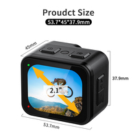 Cámara de Acción Impermeable B08Pro Mini, Tamaño Cubo, WiFi, Sensor IMX386, EIS de Seis Ejes, Pantalla IPS de 2.1 Pulgadas, Rotación de 360 Grados