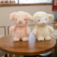 Série Curly pour l'exportation, Adorables jouets en peluche super doux, décorations d'anniversaire pour enfants, poussins, canards, agneaux, poupées pour machine à griffes