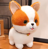 Adorable poupée chiot Corgi debout, poupée de simulation confortable pour enfants, pour mariages, avec rembourrage en PP, type ours