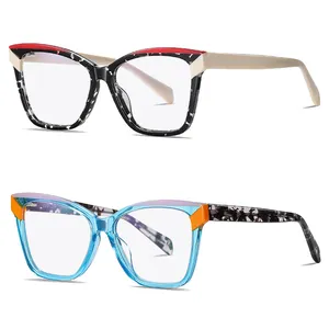 Benutzer definierte Logo Trend ing Männer Acetate Brillen Designer Cat Eye Pre script ion Optische Brillen