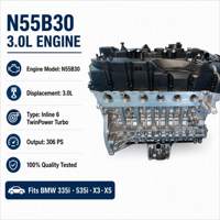 Ensemble moteur N55B30 3.0L 6 cylindres en ligne turbo pour BMW F30 F10 X5 X6 335i 535i 2009-2016 306HP, testé, remplacement direct