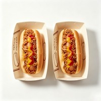 Boîte à hot-dogs en papier pour vente en gros, emballage pour sandwichs et hot-dogs à emporter, emballage pour hot-dogs