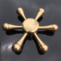 Nouveau Gyroscope de doigt en cuivre pur doré, Spinner en laiton métallique, Jouet de décompression, Hand Spinner, Gyroscope de doigt