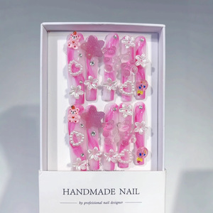 Offre Spéciale – <span class=keywords><strong>Faux</strong></span> <span class=keywords><strong>Ongles</strong></span> Longs en Forme de Cercueil Faits Main, Robustes et Prêts à Poser, Idéals pour Salons - Product Image 4