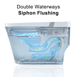 Salle <span class=keywords><strong>de</strong></span> bain d'hôtel capteur <span class=keywords><strong>de</strong></span> réservoir d'<span class=keywords><strong>eau</strong></span> intégré rinçage automatique toilettes intelligentes avec télécommande - Product Image 5