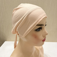 Bufanda árabe de alta calidad para mujer musulmana, gorro Hijab interno suave de Color sólido con lazo elástico, turbante deportivo instantáneo