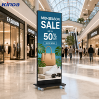 Layar Poster LED Pintar P2.5 P2 P1.86 P1.5 Panel Dinding LED Iklan Poster Berdiri Layar LED HD Indoor untuk Retail