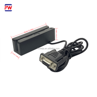 Lector de Tarjetas de Datos Portátil FUWEI Mini 123 Tracks, USB/RS485/RS232/TTL, Instalación Externa Magnética, MSR90, Compatible con Windows, ABS