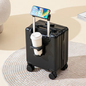 Vente en gros 14 pouces Valise moderne à la mode 1 pièce PC <span class=keywords><strong>40</strong></span>*30*20 Bagage cabine avec poignée de transport en ABS et porte-gobelet - Product Image 5