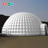 Sayok 40FT ignifuge imperméable PVC bâche dôme blanc géant gonflable Igloo tente avec souffleur d'air