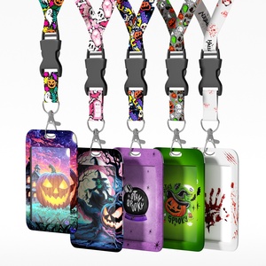 Hot Halloween Gift Custom Scary ID Card Lanyard With Logo Sleeve Factory Designed Promotional Lanyard
