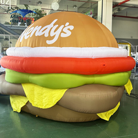 Frites gonflables personnalisées commerciales frites frites modèle alimentaire ballon géant hamburger gonflable pour la publicité extérieure