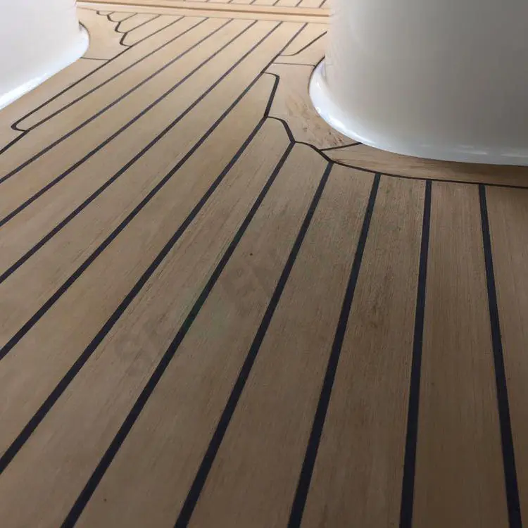 바다 마루에서 꾸며지는 합성 요트 티크 색깔 pvc decking