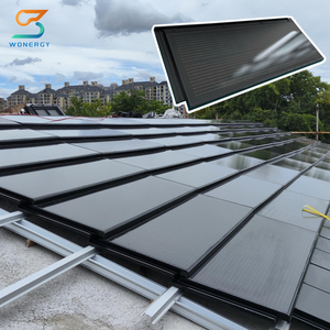 Casa Materiales de construcción Techo de metal Ladrillo Panel fotovoltaico Bipv <span class=keywords><strong>Fachada</strong></span> Solar Tejas - Product Image 3