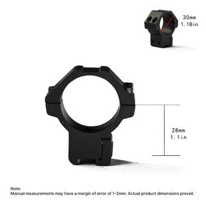 Anneaux de montage BANGBANG - Anneaux de montage 30 mm à double vis pour rail de 11 mm, hauteur centrale de 1,1 pouce (noir) - Product Image 5