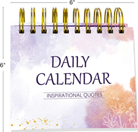 Inspirational 365 Jours Undated A5 Taille Tissu Flip Calendrier Perpétuel Bureau Chevalet Debout Bureau Décor 5.25 \ "X 5.5 \" Spirale