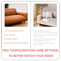 Italienisches Sofa Leichtes Luxus Silikon Leder Elfenbein Sofas Couch Tech Stoff Modernes Stoffs ofa Für Wohnzimmer möbel