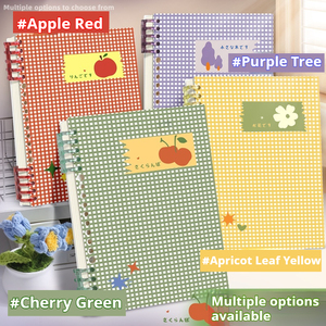 A5/B5 grazioso taccuino <span class=keywords><strong>a</strong></span> <span class=keywords><strong>quadretti</strong></span> <span class=keywords><strong>a</strong></span> fogli mobili con guscio impermeabile PP staccabile diario dello studente 60 fogli - Product Image 2