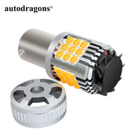 Ampoules LED Canbus pour voiture 26W 2640LM 1156 7440 T20 avec ventilateur de refroidissement 3030 36SMD PY21W Clignotant et Feu de Position
