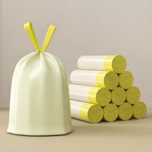 ถุงขยะแบบมีเชือกผูก ผลิตจากพลาสติก PE รีไซเคิลได้ เป็นมิตรต่อสิ่งแวดล้อม (แบบกำหนดเองได้) - Product Image 5