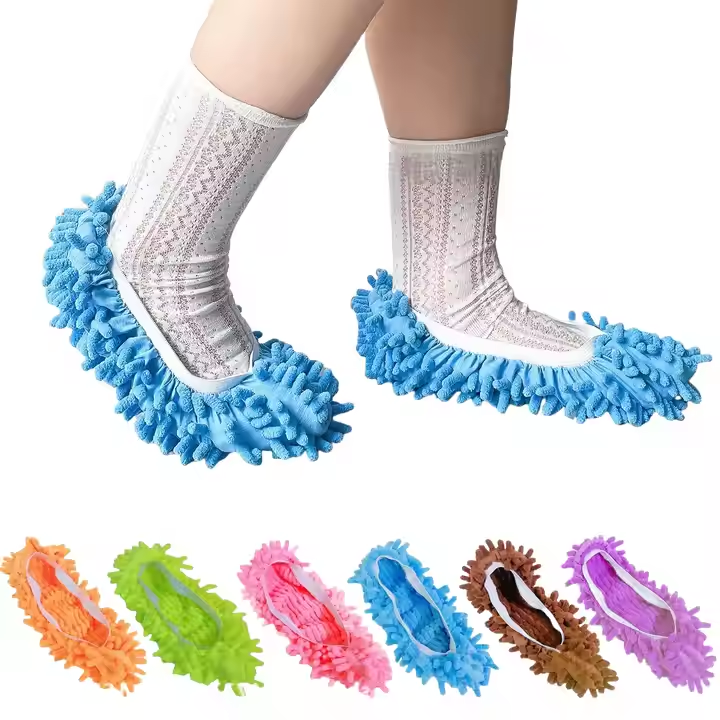 Unisex House Creative Chenille Floor Mopping Silent Slipper Cover Home Floor Dust Cleaning Tool